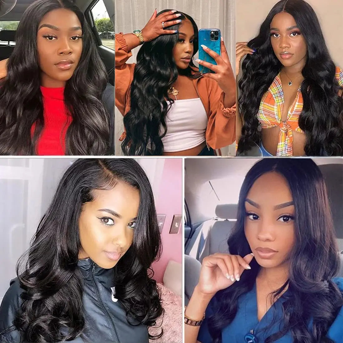 Body Wave Clip in Hair Extensions Human Hair 8 Piece 18 Inch Wavy Clip In Weave 100% Unprocessed Human Hair Natural Black