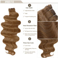 30Inch 200Grams Body Wave Blonde Orange Ombre Brown 4# 12# Chestnut Highlight P27/613 High Temperature Synthetic Hair Extensions