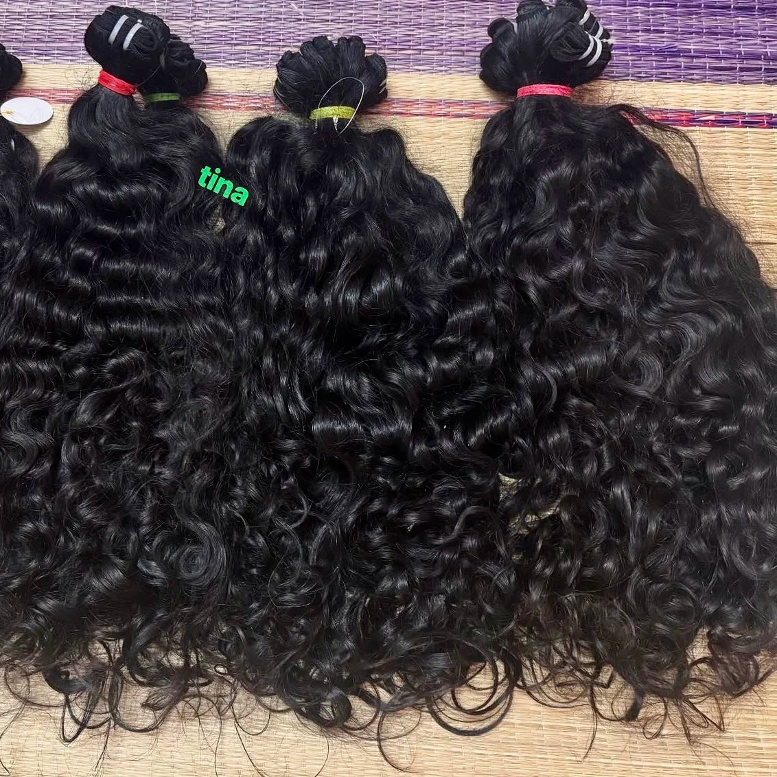 US Ship Raw Cambodian Wavy  Hair Wholesale 10"-30" 100% Human Top Grade Raw Cambodian Vietnam Indian Hair Natural Curly Burmese