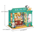 Robotime Rolife Toys Gifts Wood Crafts DG156 Alice's Tea Store DIY Miniature House for Dropshipping