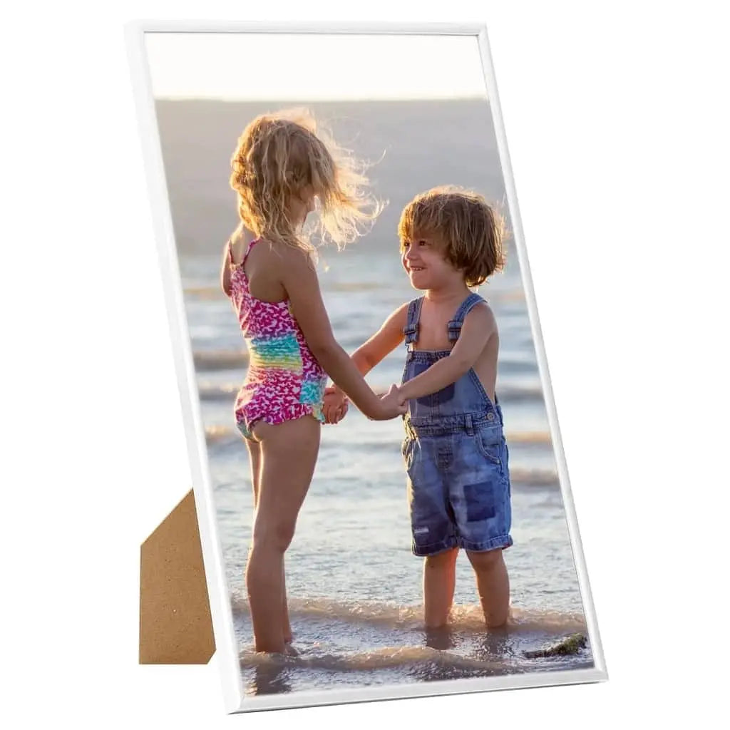 VidaXL W2B Luxury White MDF Photo Frames Collage 3pcs 5.1x7.1" Polished Printing Wood Frames