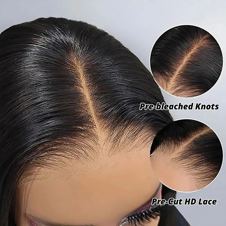 Lace Front HD Glueless Wear and Go Wig, Cuticle Aligned Virgin Raw Indian Hair Wig,Unprocessed 100% 360 Full Lace Human Hair Wig
