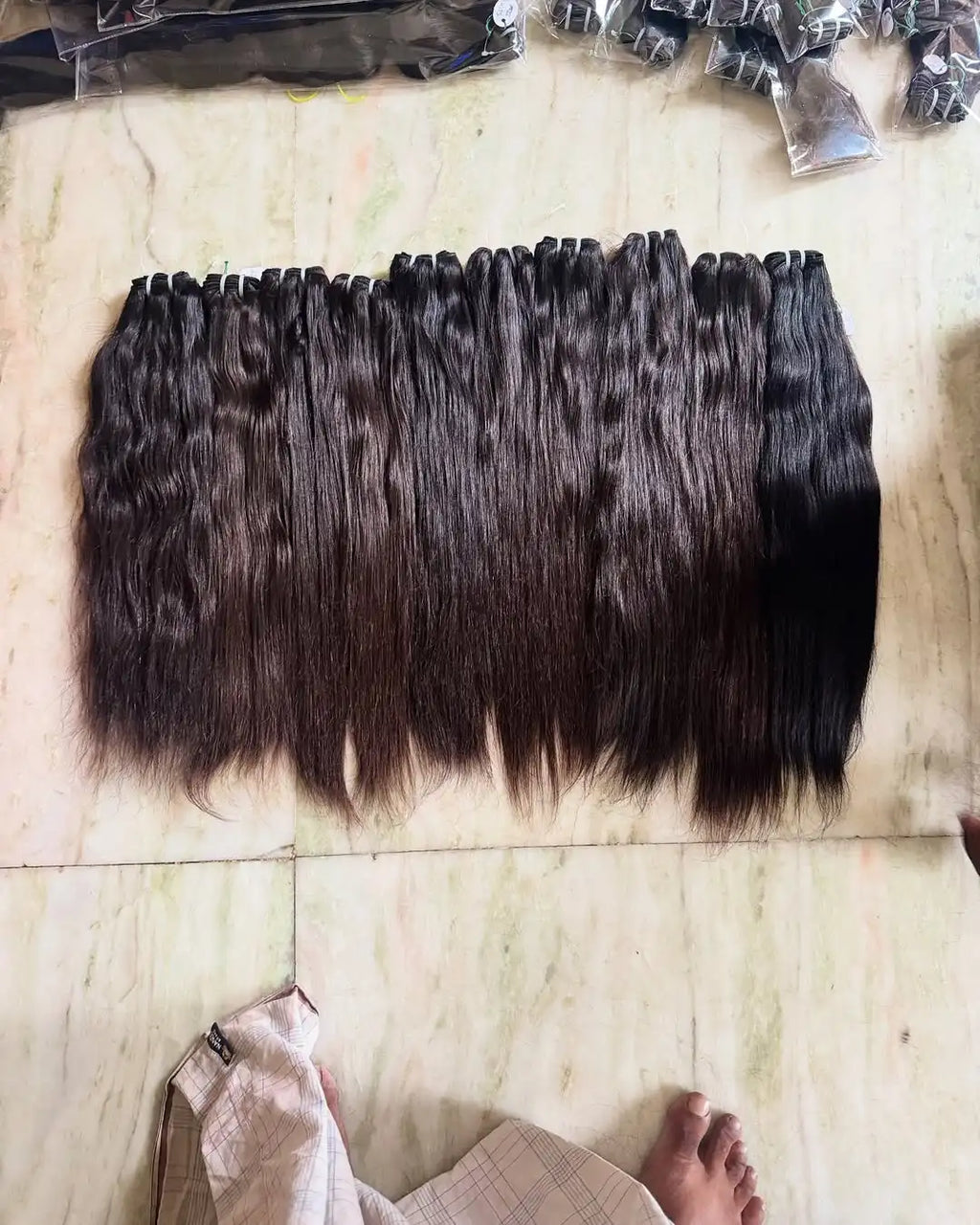 Wholesale Indian Hair Bundles Straight Hair Cuticle Aligned Hair Extension