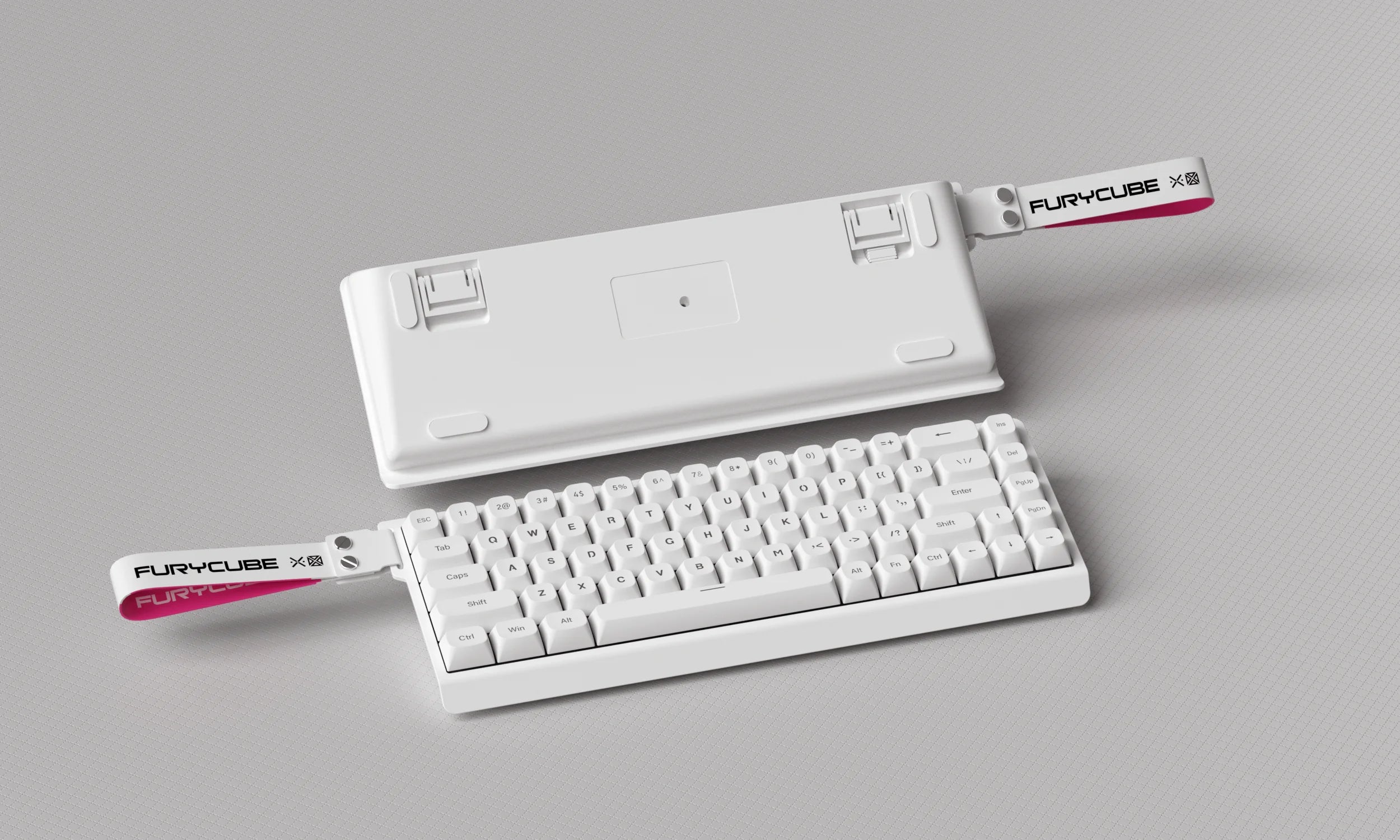 FURYCUBE IP68S Wireless Mechanical Feel Keyboard RGB Multiple Lighting Effects Anti-Ghosting English Layout for Daily Office