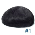 Natural N6 Human Hair Toupee Swiss Lace and PU Indian Hair Replacement System Virgin Remy Hair Wave Style Skin Model Number