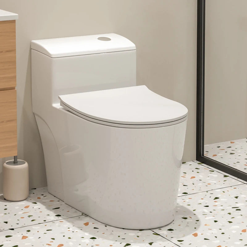 Household Creative Marble Patterns Ceramic Toilet Restroom Siphon Type Odor Proof Antibacterial Toilet Silent Soft Close Lid