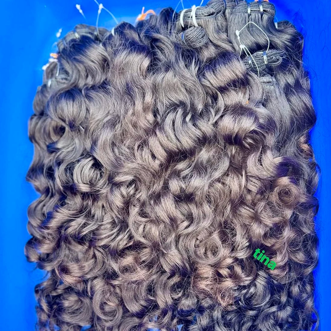 Best Price 100% Human Indian Hair Natural Wavy Raw Curly Bundle , Fumi Bouncy Curly Loose Curly PixieCurly US Ship Burmese Curly