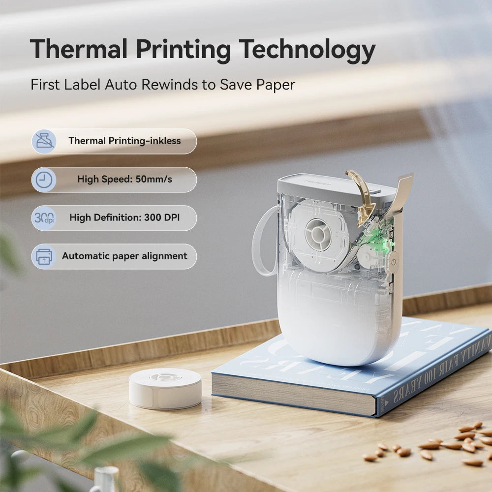 NIIMBOT D11 Portable QR Code Thermal Label Printer Portable Smart Label Printer for Kitchen Storage