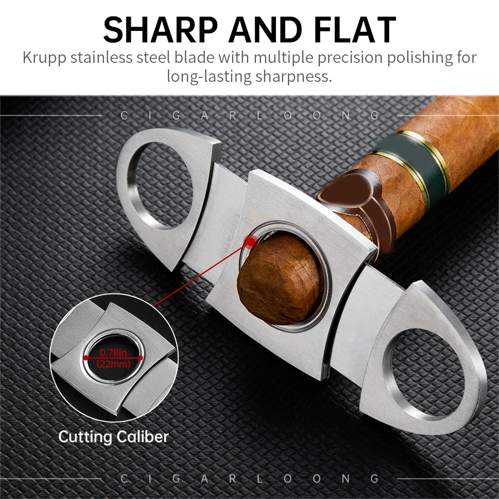 New Arrival Portable Men Gift Cigar Case Reusable 3 Cigars Capacity PU Leather Wood Cigar Tool Cutter Case Travel Storage Box