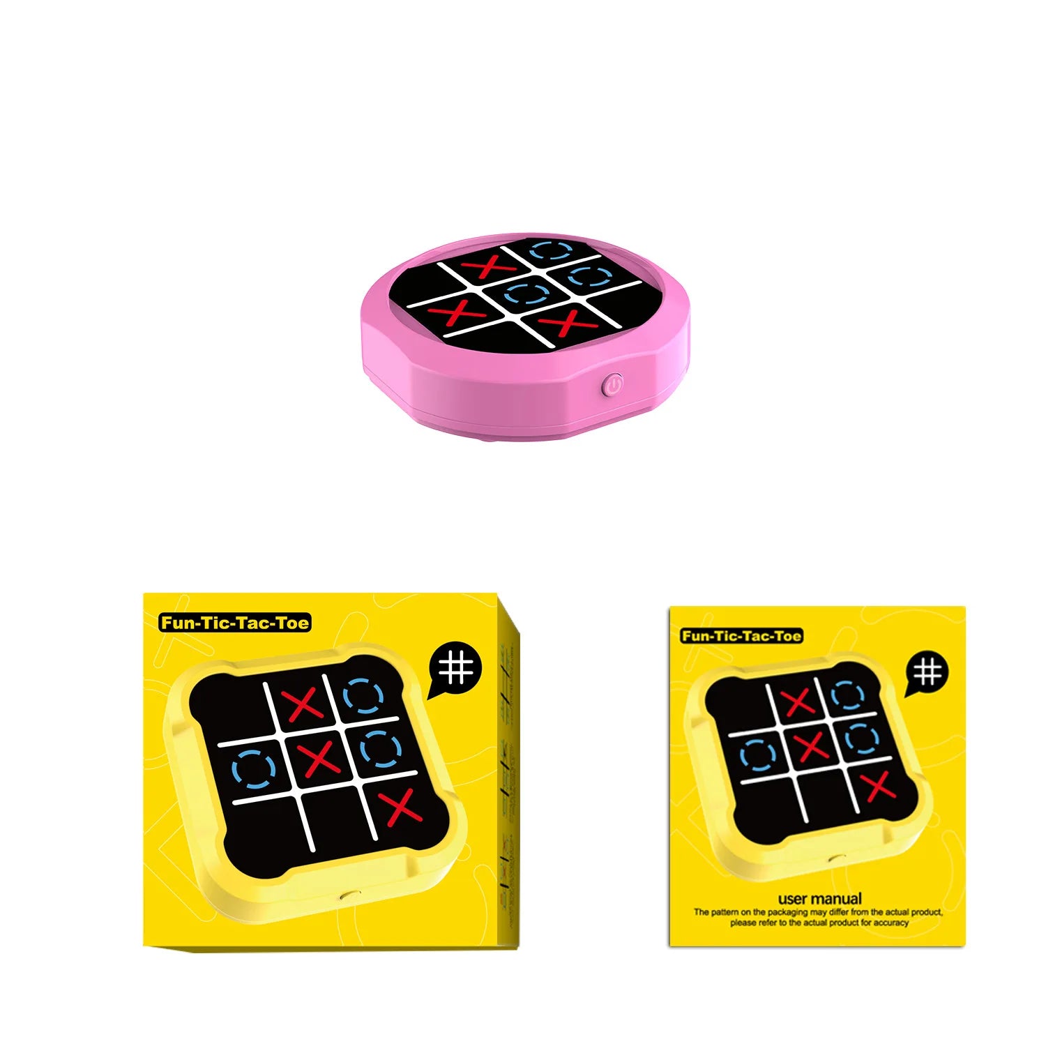 ABS Portable Electronic Tic-Tac-Toe Game for Youngsters Family Fun Strategy Board Intermediate Skill Level