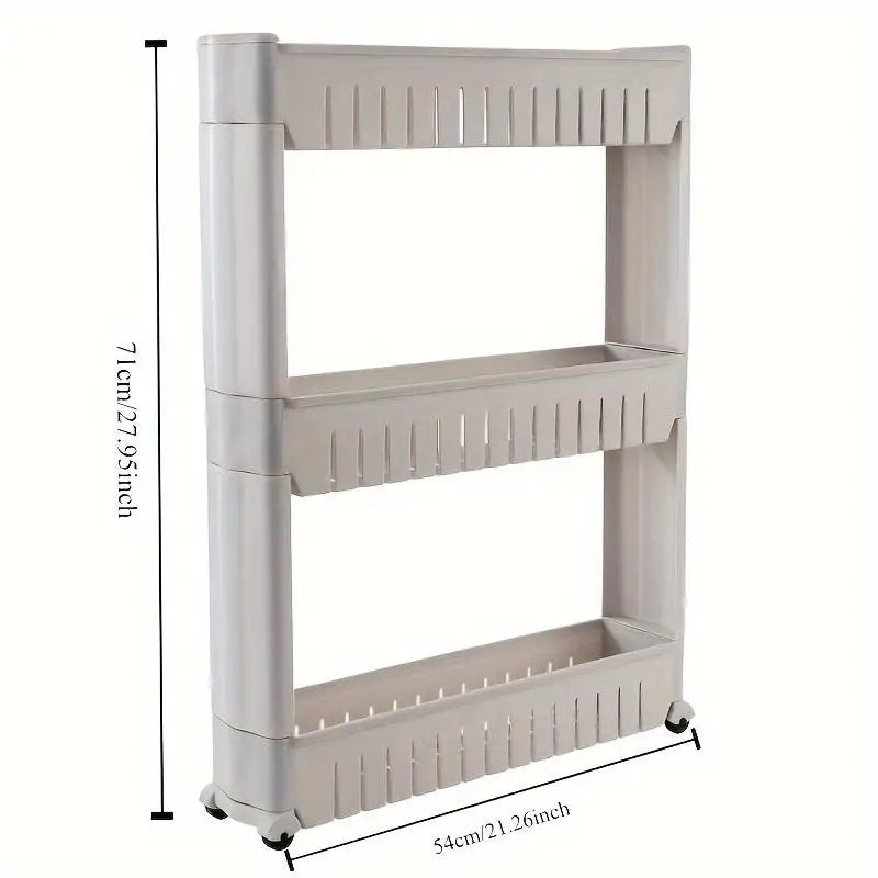 Extra Narrow Refrigerator Side Gap Storage Shelf Freestanding Cart for Bathroom and Living Room Storage Made in China