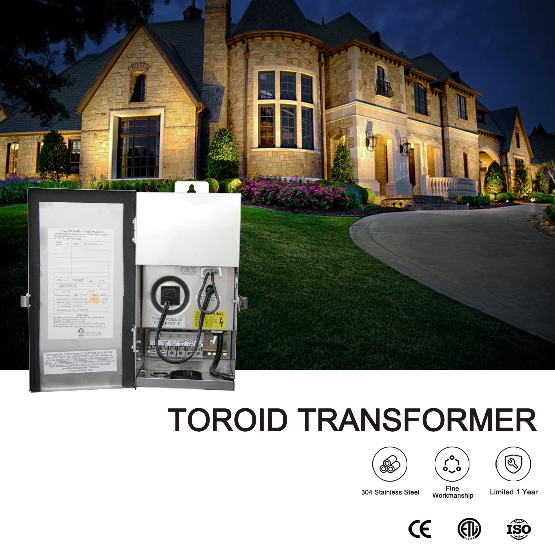 Low Voltage12v Lighting 100W Transformer From USA Warehouse Shipment