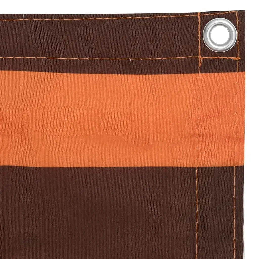 W2B VidaXL Balcony Screen in Orange and Brown 35.4x196.9 Oxford Fabric Bath Screen