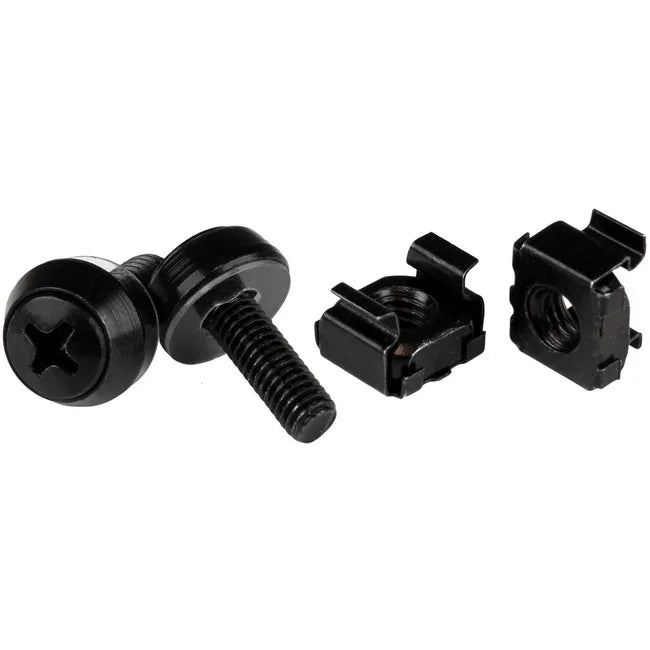 UD2 M5 X 12mm Black Screws & Cage Nuts 100 Pack ANSI/JIS/ISO Standards for Server Rack & Cabinet Mounting
