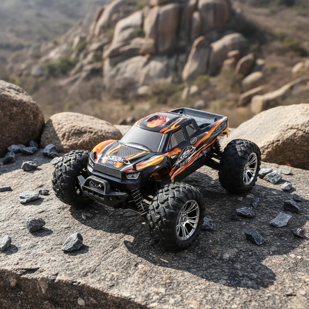 Factory HOSHI N416 1/16 High Speed 4WD 36KM/H Supersonic Monster Truck Off-Road Vehicle Orange Color 2XBATTERY Version Wi-Fi