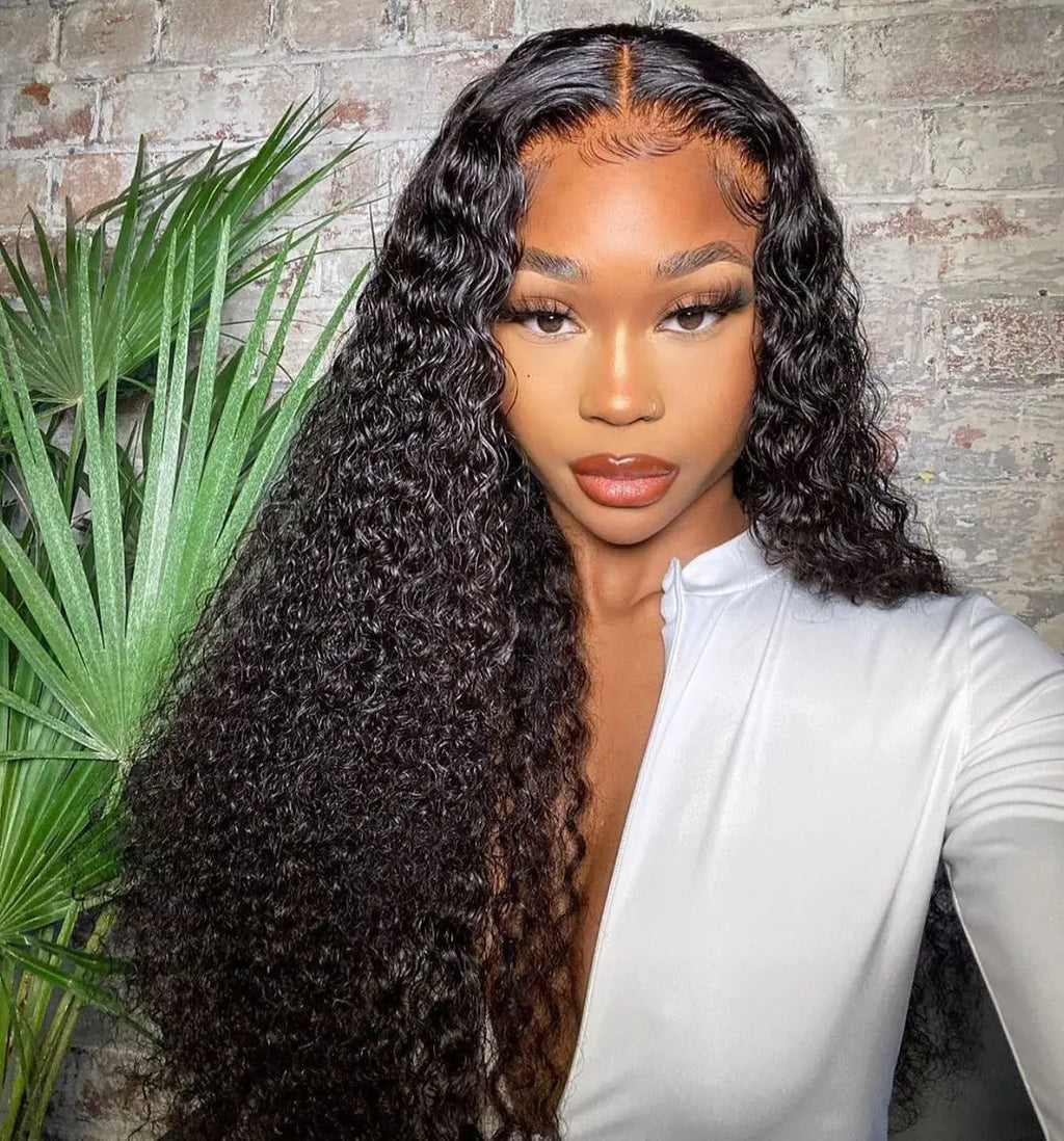 Kinky Curl Remy Human Indian Hair Wigs 180 Density Transparent Lace Wig Natural Frontal Virgin Peruvian Hair Wigs Glueless