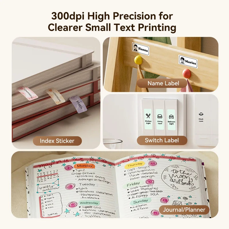 NIIMBOT D11 Portable QR Code Thermal Label Printer Portable Smart Label Printer for Kitchen Storage