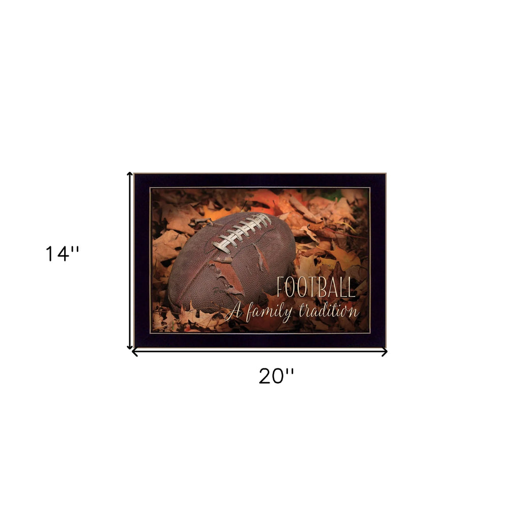 Family Tradition HMS Football Black Framed Print Elegant Wall Art Decor