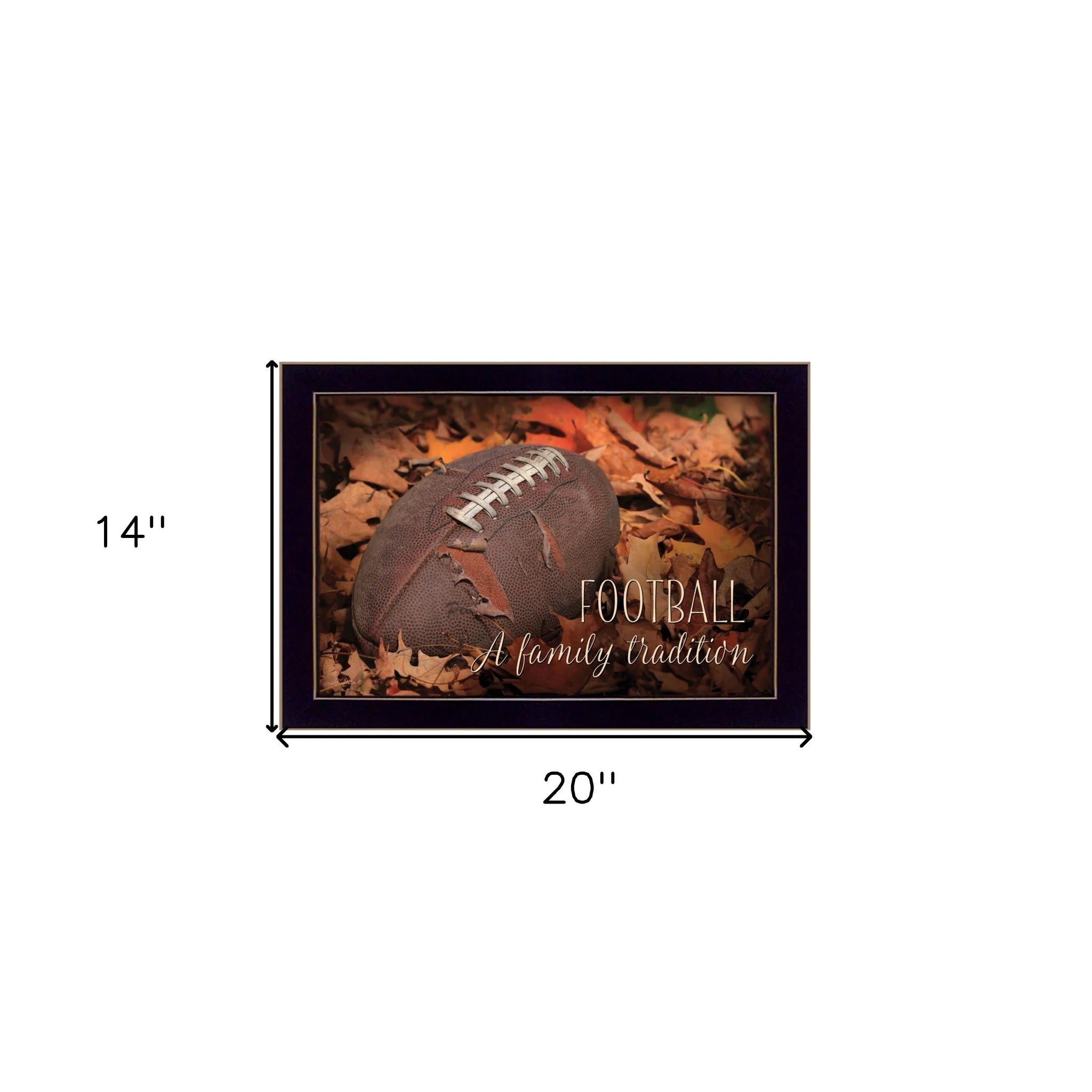 Family Tradition HMS Football Black Framed Print Elegant Wall Art Decor