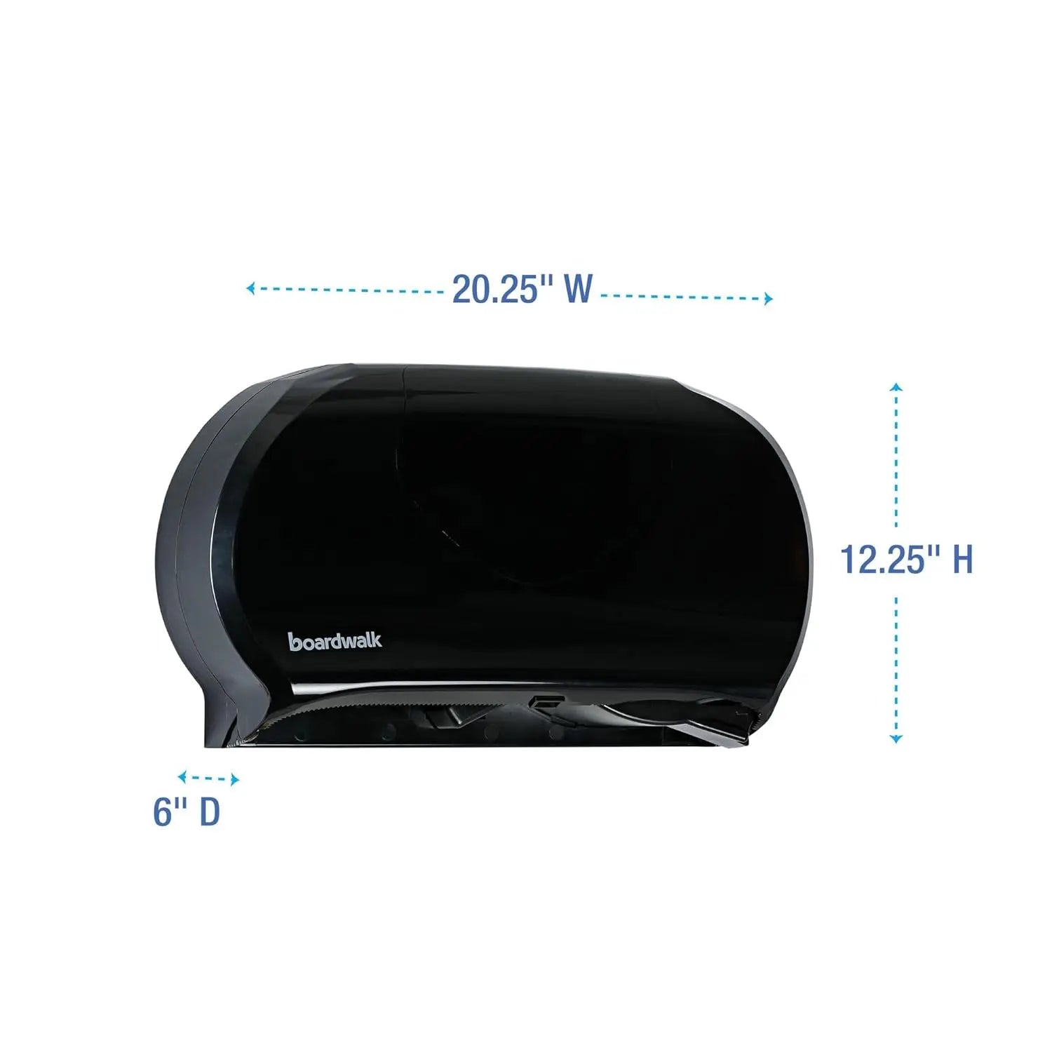 Boardwalk BWK1529 Jumbo Twin Toilet Tissue Liquid Soap Dispenser Screw-In Installation Bamboo Brushed Finish Black 21x13x6