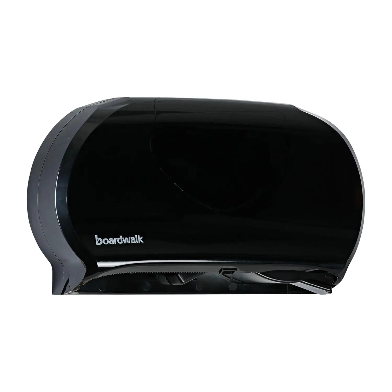 Boardwalk BWK1529 Jumbo Twin Toilet Tissue Liquid Soap Dispenser Screw-In Installation Bamboo Brushed Finish Black 21x13x6
