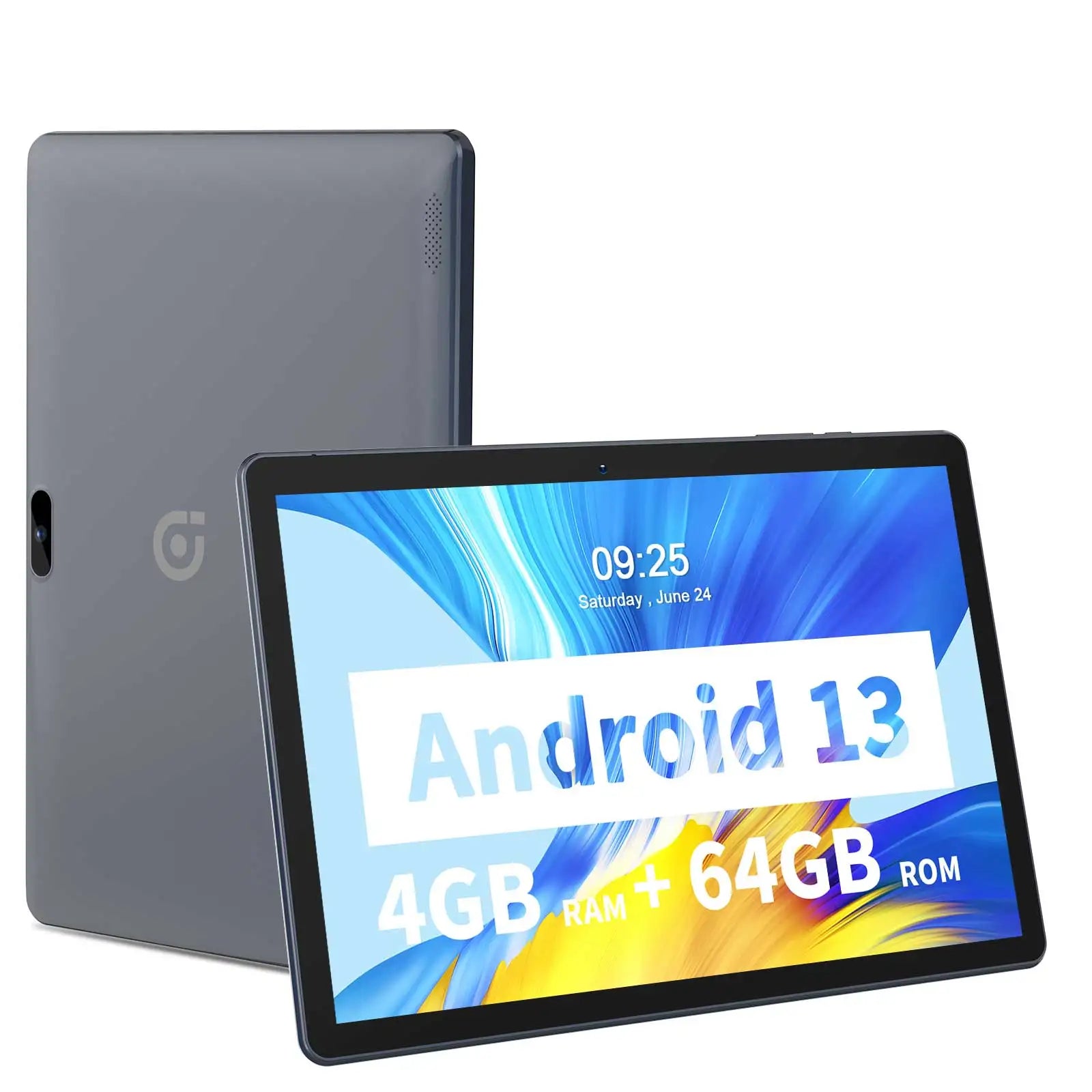 PRITOM 10.1 Inch Quad Core Android 13 Tablet 6000mAh Capacitive 1080P IPS RAM 4G ROM 64G GMS Certified Cheap