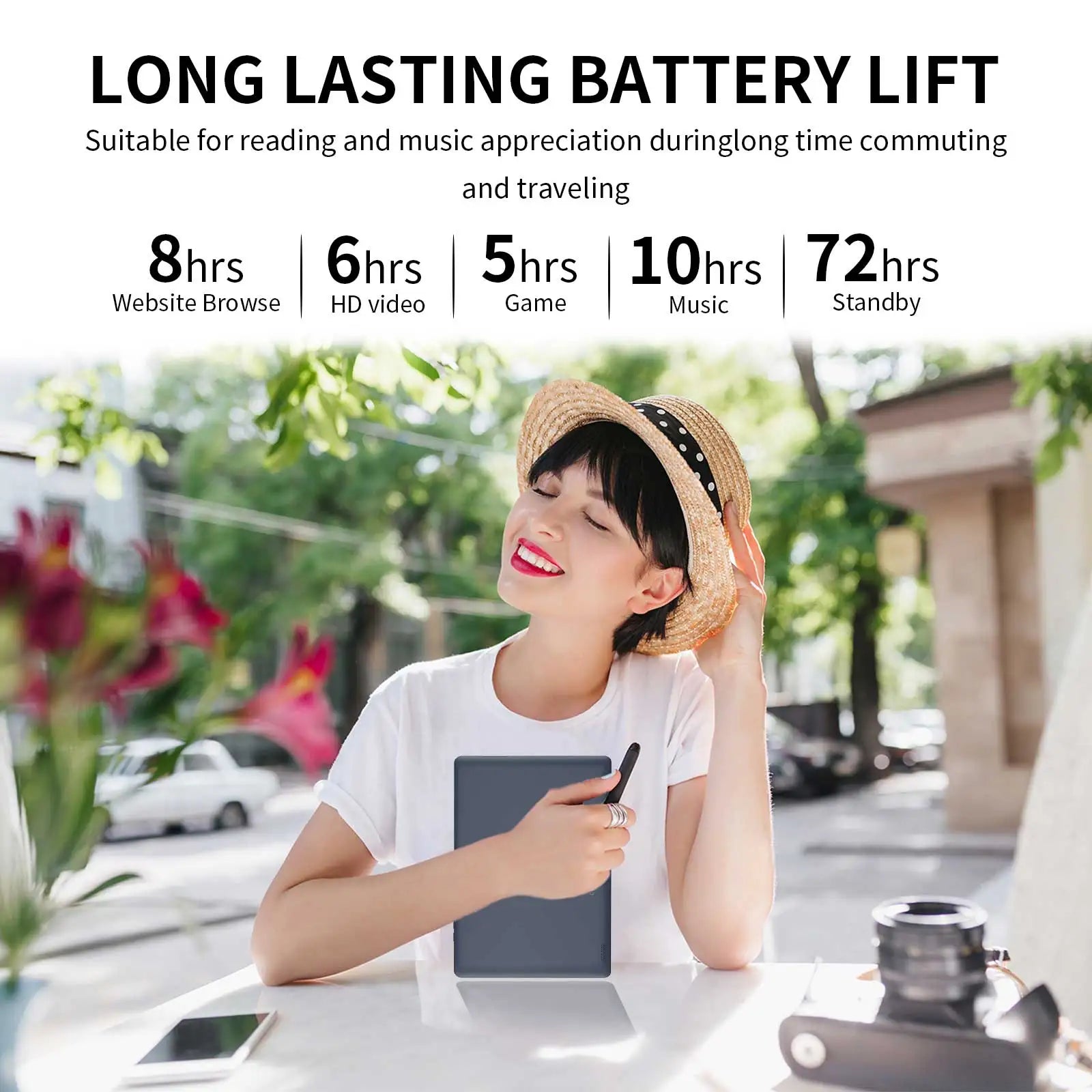 PRITOM 10.1 Inch Quad Core Android 13 Tablet 6000mAh Capacitive 1080P IPS RAM 4G ROM 64G GMS Certified Cheap