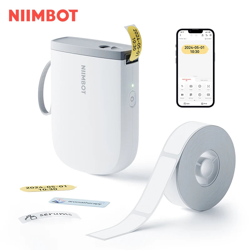 NIIMBOT D11 Portable QR Code Thermal Label Printer Portable Smart Label Printer for Kitchen Storage