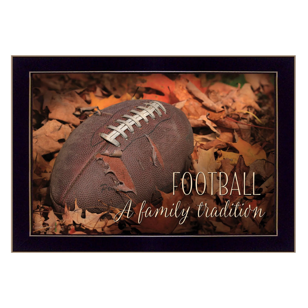 Family Tradition HMS Football Black Framed Print Elegant Wall Art Decor