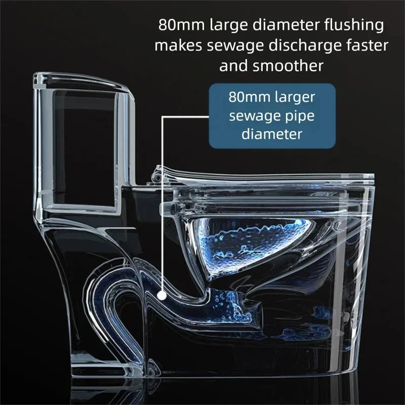Household Creative Marble Patterns Ceramic Toilet Restroom Siphon Type Odor Proof Antibacterial Toilet Silent Soft Close Lid