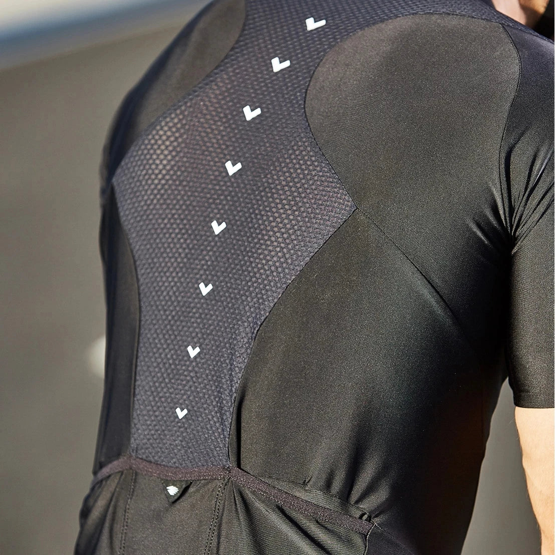 RION Cycling Men's Bike Black Reflective Jerseys Short Sleeves Summer Motocross Mountain Bike Downhill Racing Road Bicycle Tops