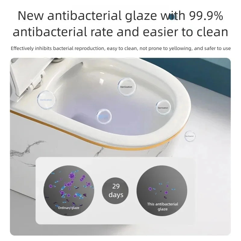 Household Creative Marble Patterns Ceramic Toilet Restroom Siphon Type Odor Proof Antibacterial Toilet Silent Soft Close Lid