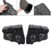 21L Universal Saddlebag Side Storage Tail Bag Pu Luggage Black for Motorcycle