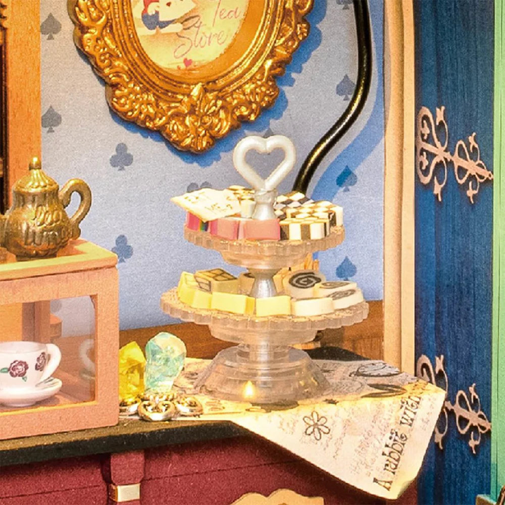 Robotime Rolife Toys Gifts Wood Crafts DG156 Alice's Tea Store DIY Miniature House for Dropshipping