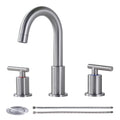 Deck Mounted 3 Hole Widespread Faucet Bathroom 2 Handle Black and Gold Mixer Tap Vanity Basin Sink Tap Faucet Bathroom