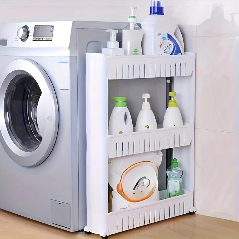 Extra Narrow Refrigerator Side Gap Storage Shelf Freestanding Cart for Bathroom and Living Room Storage Made in China