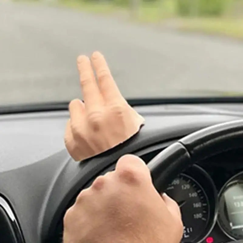 2 Finger Waving Hand Car Dashboard Decoration Salute Lazy Waver Gladiator Cherokee 3D Printed Dash Hand Waving