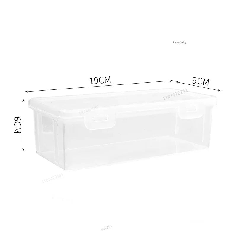 1PC Large Capacity Pencil Case Box PP Material Transparent Pencil Box Stackable Office Supplies Storage Organizer Box