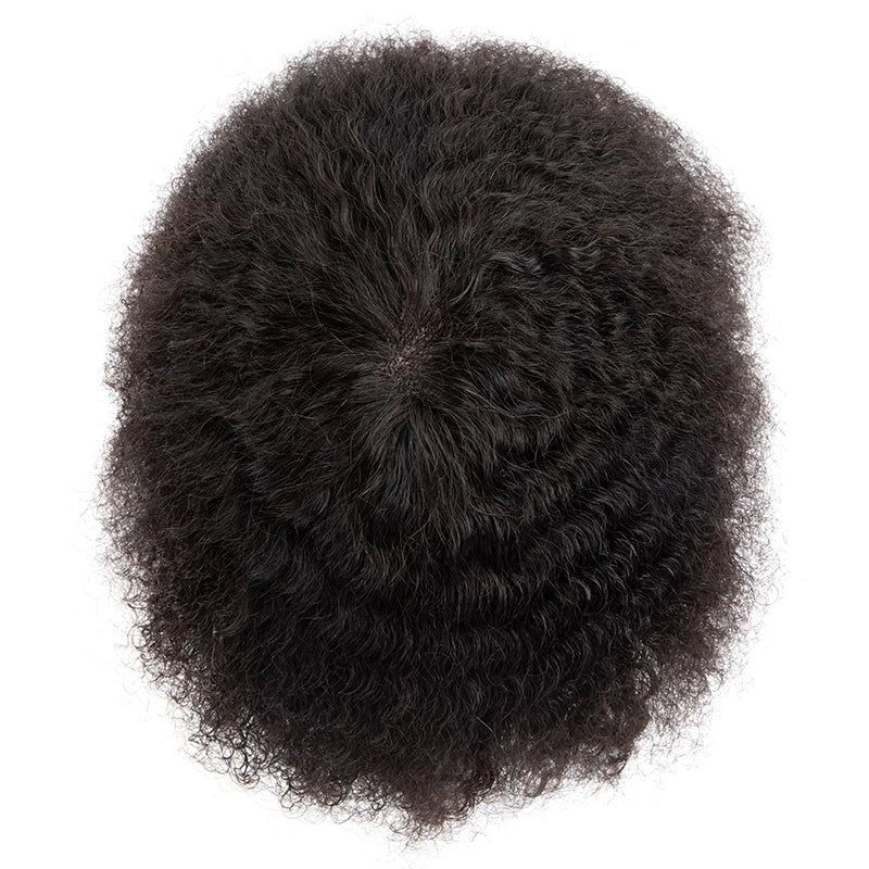 Curly Men Toupee Human Hair Full Lace Indian Human Hair Wig Man Human Hair System Water Curly Human Hair Topper Natural Color