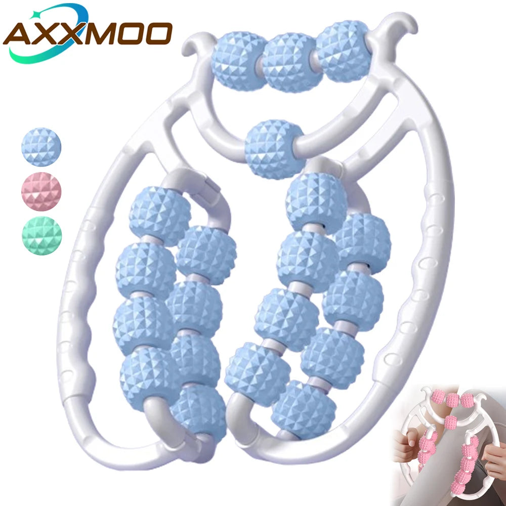 Leg Massager Roller Ring Leg Clamp Massage Roller Stick Suitable for Leg and Arm Muscle Relaxation Yoga Bodybuilding Equipment