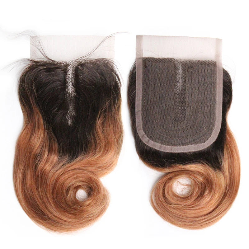 Bouncy Curly 4x1 T Part Lace Closure Indian Body Wave Curly Human Hair Transparent Lace Closure Only Middle Parts