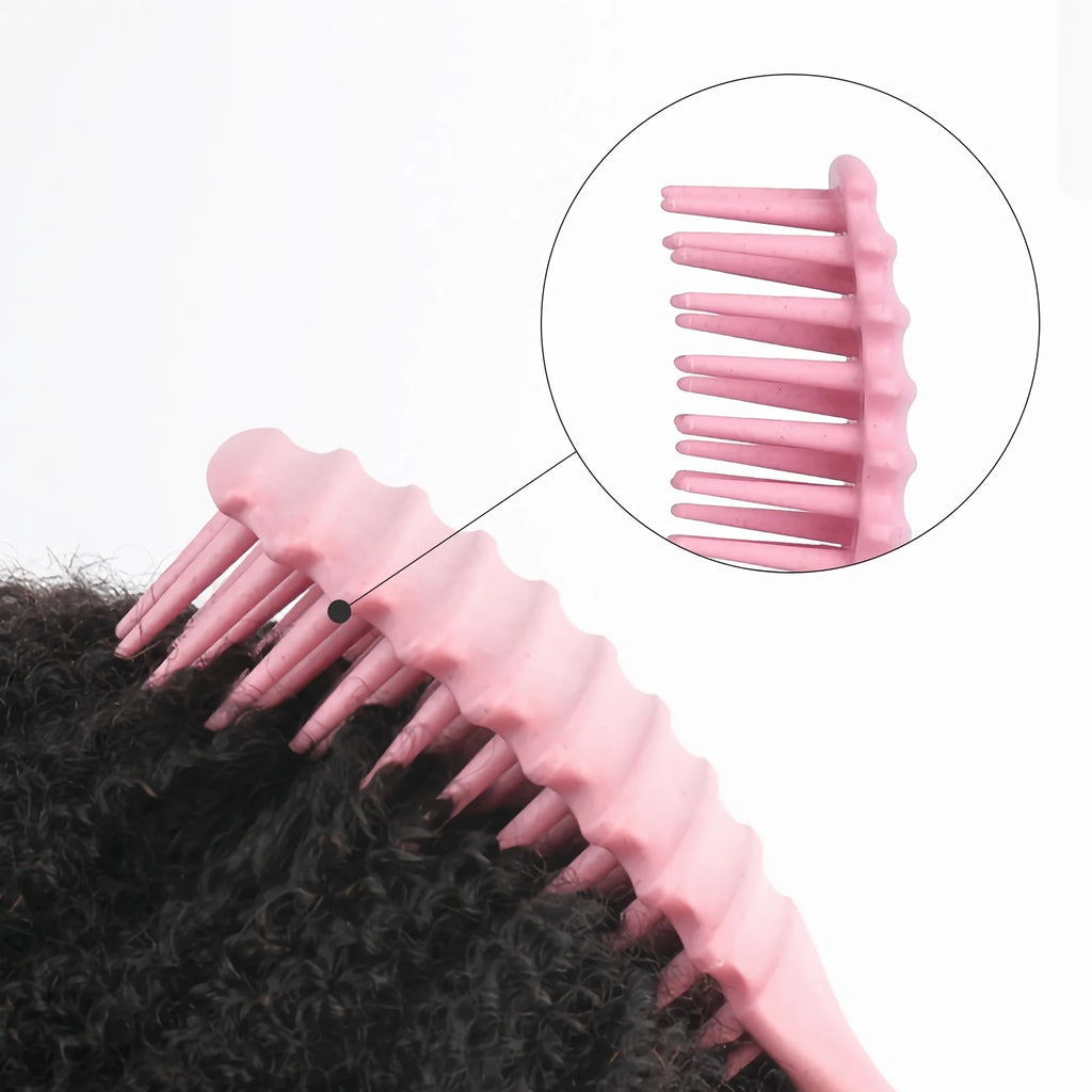 3-in-1 Candy Curly Hair Brush - Gentle Detangling Styling Comb for Wet or Dry Curls Reduces Pulling Separation Ideal for Women