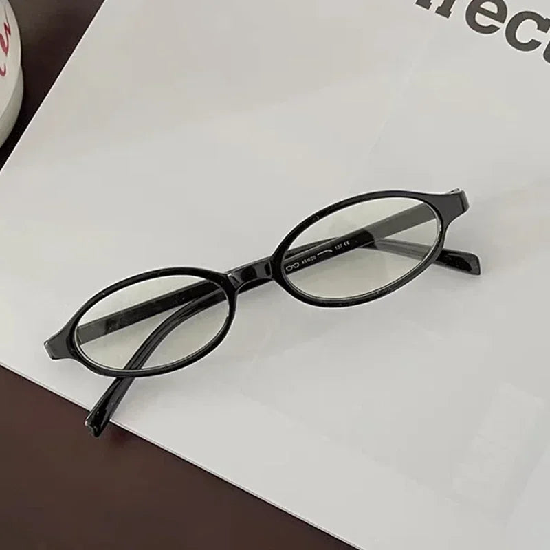 Women Y2K Retro Oval Glasses Small Frame Eyewear Blue Light Blocking Eyeglasses Female Computer Reading Optical Spectacle Óculos
