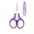 1pc Compact Precision Craft Scissors Sharp Stainless Steel Blades with Protective Cap, Tsa-Approved for Travel Stationery