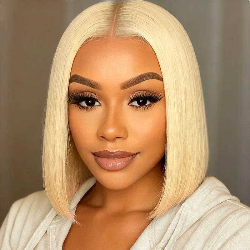 Women's 12 inch golden wig, soft and multifunctional, synthetic high-temperature fiber suitable for daily use