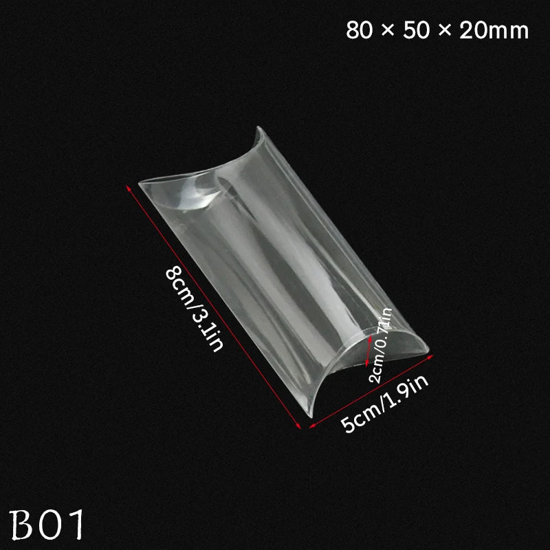 10/20Pcs Transparent PVC Pillow Shaped Candy Box Gift Packaging Boxes for Wedding Birthday Party Cookies Box Favors Decoration