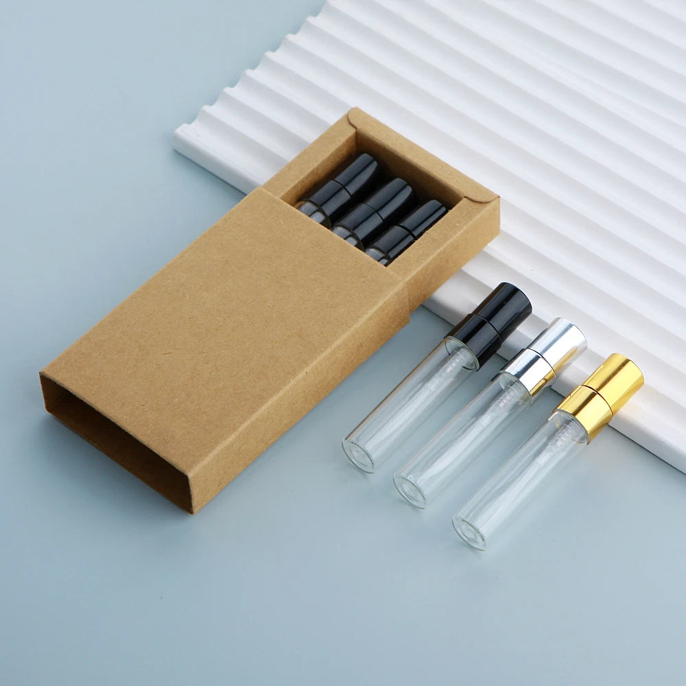 20 Pcs 5ml 20 box of 60 bottle Perfume Bottles With Paper Box Refillable Atomizer Spray Bottles Sprayer Custom LOGO Pay Extra