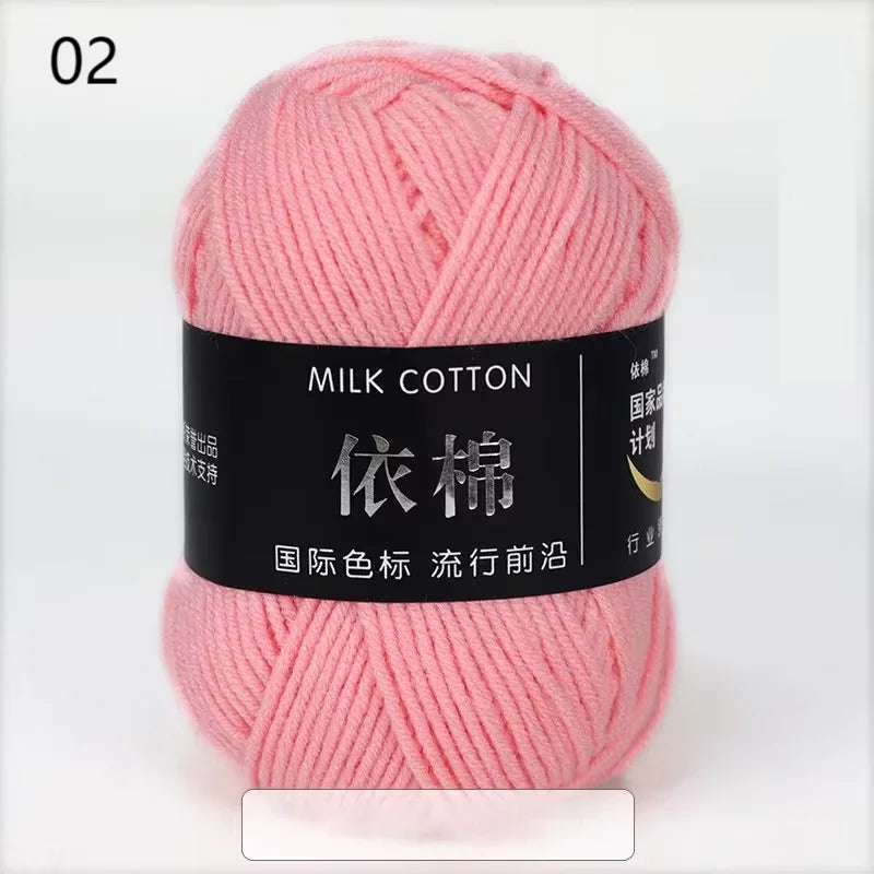 10pcs Mixed Colors Yarn Milk Cotton Yarn Combination Crochet Knitting Yarn Set for Handmade DIY Crafts Sweater Scarf Knitting