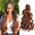 French Curly Crochet Braiding Hair Synthetic Loose Wave Ombre Braids Hair for Women  Spiral Curls Pre Stretched Hair Extensions
