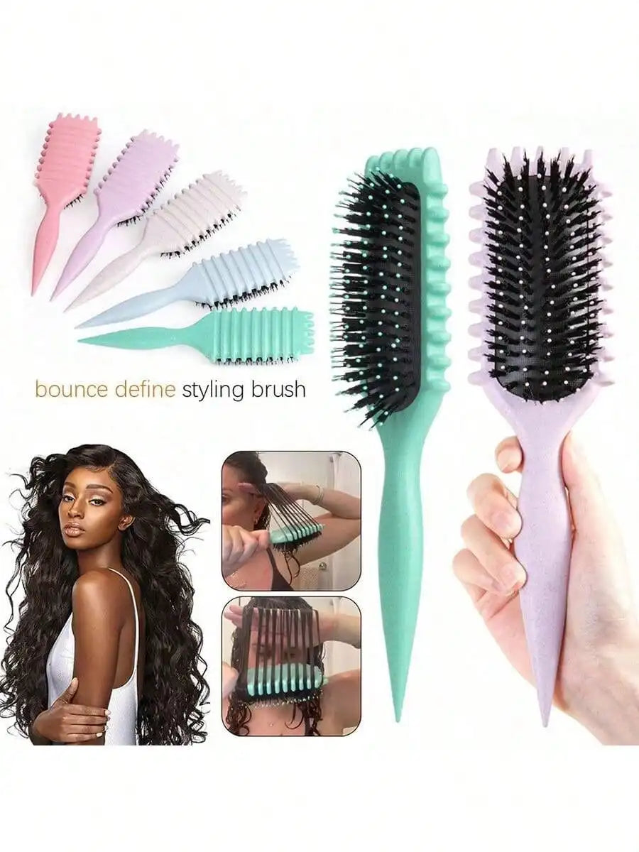 New Curl Defining Brush - Curly Hair Brush for Styling, Curl Brush for Curly Hair Wet, Shaping & Defining